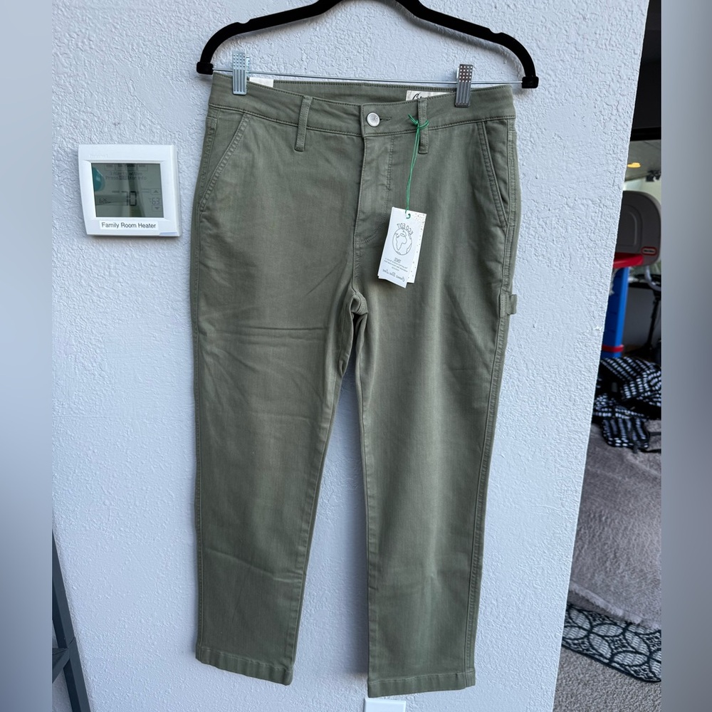 Green Straight Leg Pants